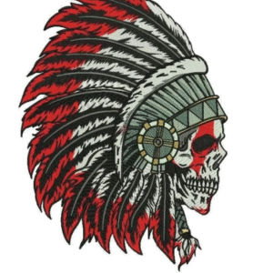 VETRAZO Indian Chief Skull Patch